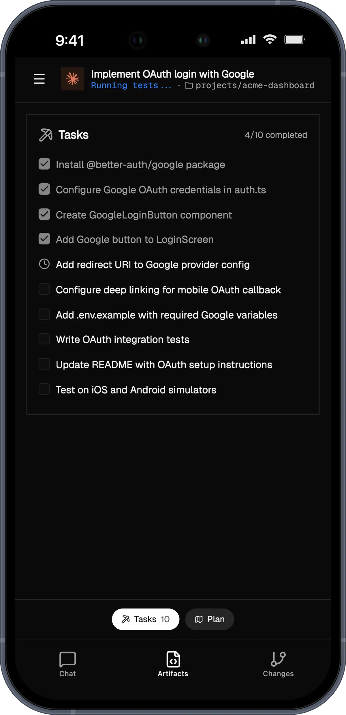 Notifications screenshot