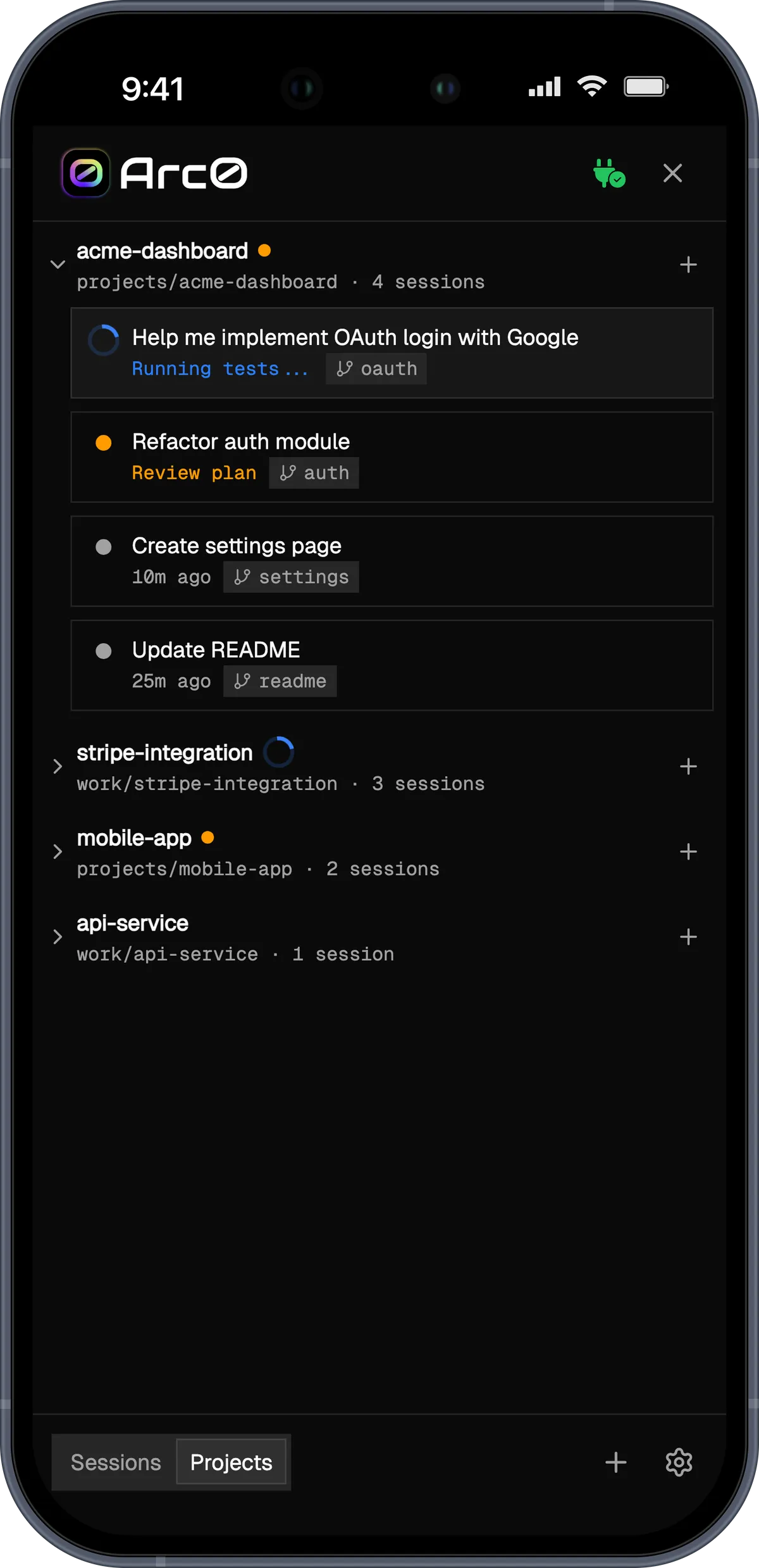 Monitor - dark theme